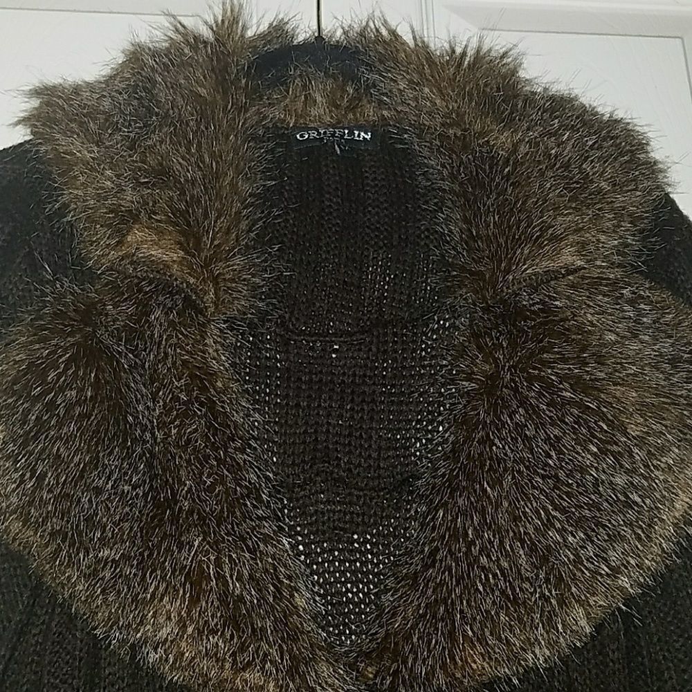Grifflin Paris Mohair sweater coat jacket Sz M - Picture 6 of 9